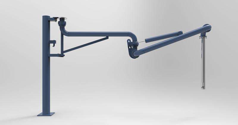 線之間傳輸液體介質(zhì)的活動(dòng)設(shè)備，以取代老式的軟管連接，鋁垂(1)